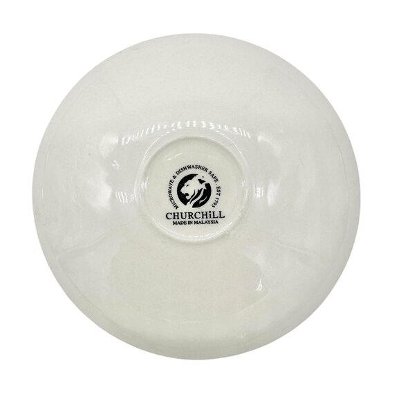 Churchill Cup and Saucer Set White with Brown Landscape and Floral Scene - Picture 10 of 10